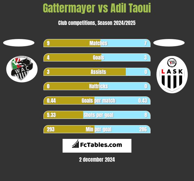 Gattermayer vs Adil Taoui h2h player stats