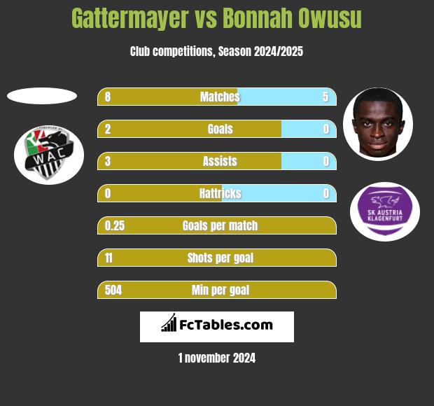 Gattermayer vs Bonnah Owusu h2h player stats