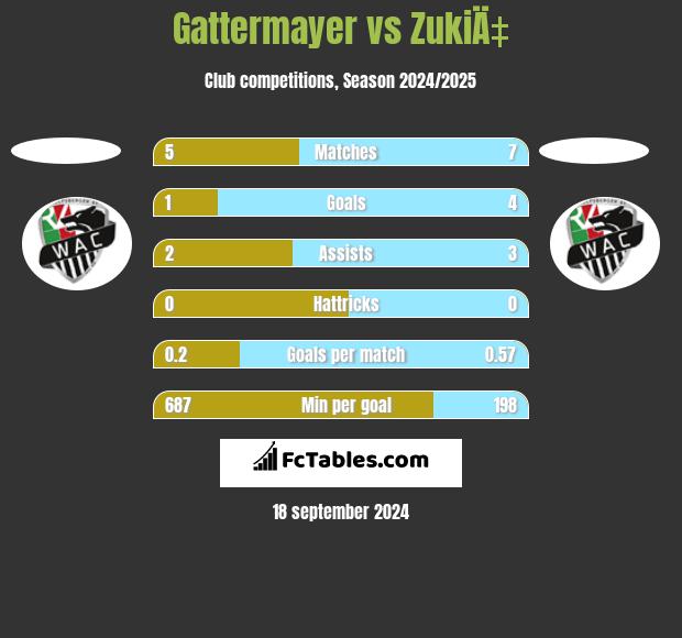 Gattermayer vs ZukiÄ‡ h2h player stats