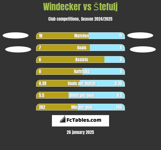 Windecker vs Štefulj h2h player stats