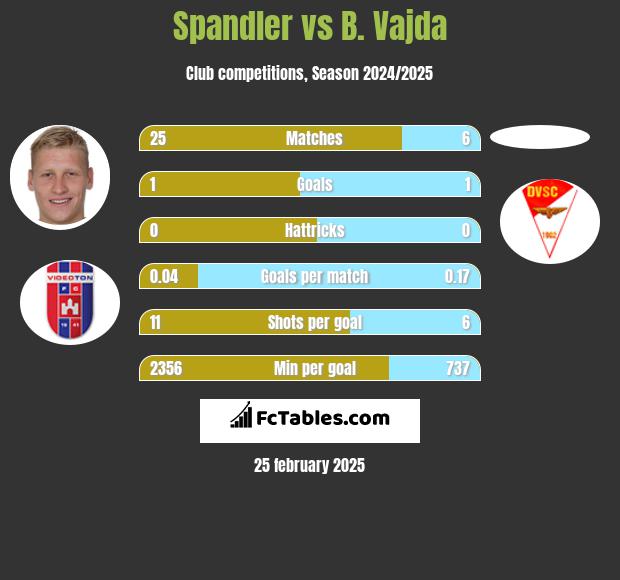 Spandler vs B. Vajda h2h player stats