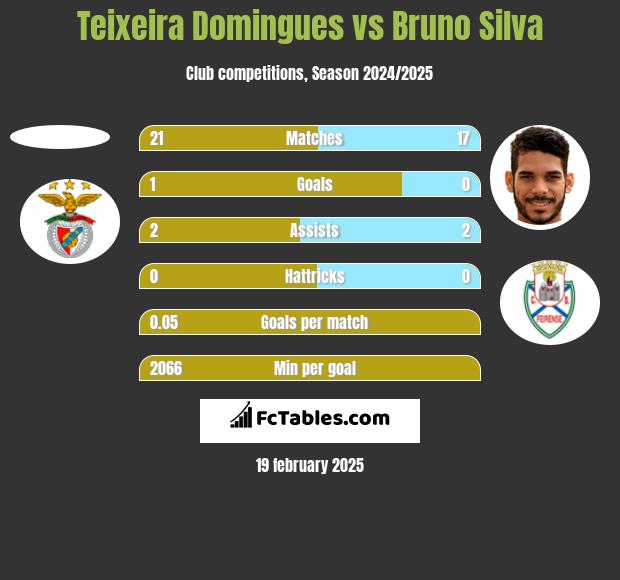 Teixeira Domingues vs Bruno Silva h2h player stats