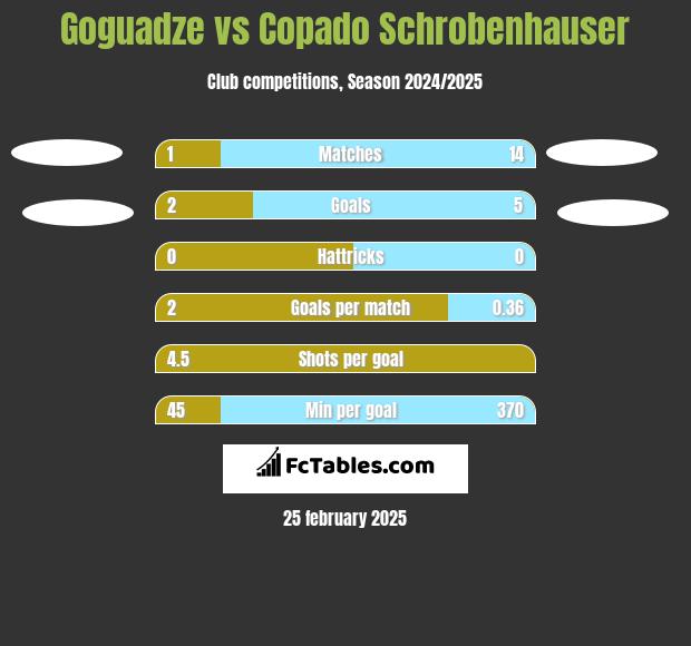 Goguadze vs Copado Schrobenhauser h2h player stats