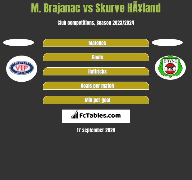 M. Brajanac vs Skurve HÃ¥land h2h player stats