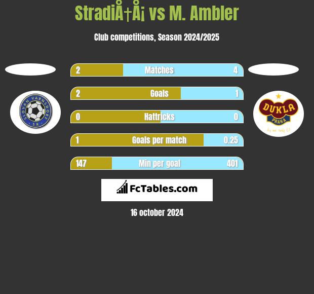 StradiÅ†Å¡ vs M. Ambler h2h player stats