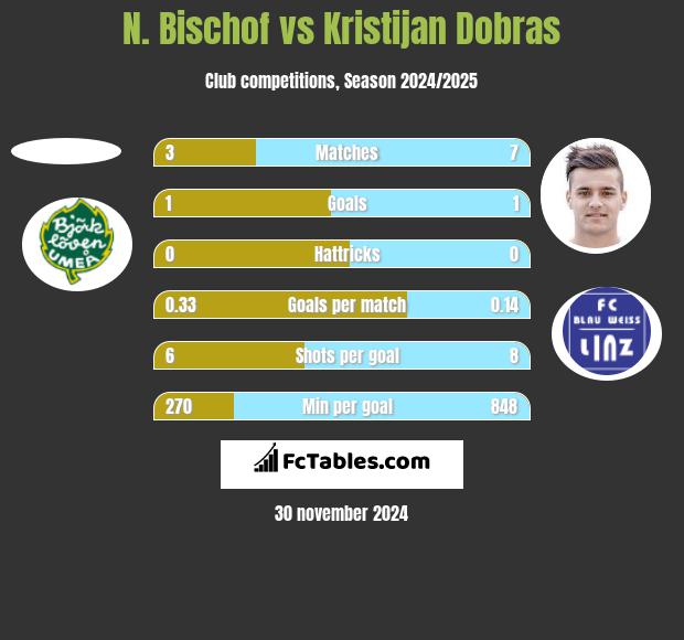 N. Bischof vs Kristijan Dobras h2h player stats