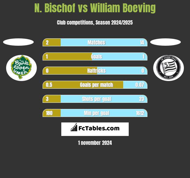 N. Bischof vs William Boeving h2h player stats