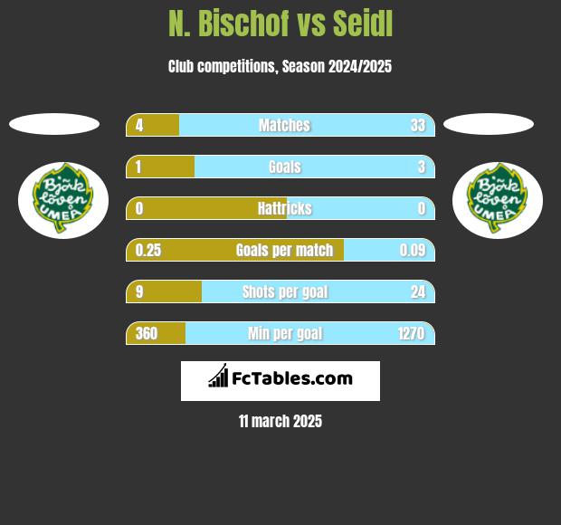 N. Bischof vs Seidl h2h player stats