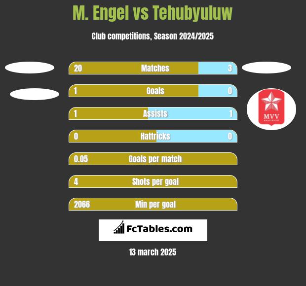 M. Engel vs Tehubyuluw h2h player stats