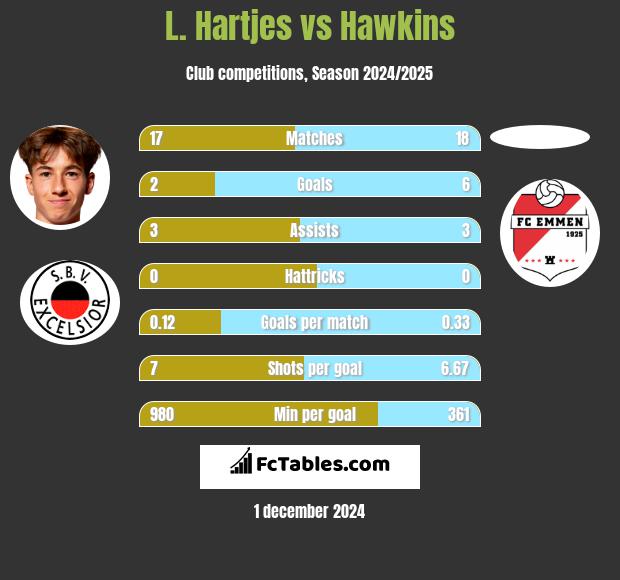 L. Hartjes vs Hawkins h2h player stats