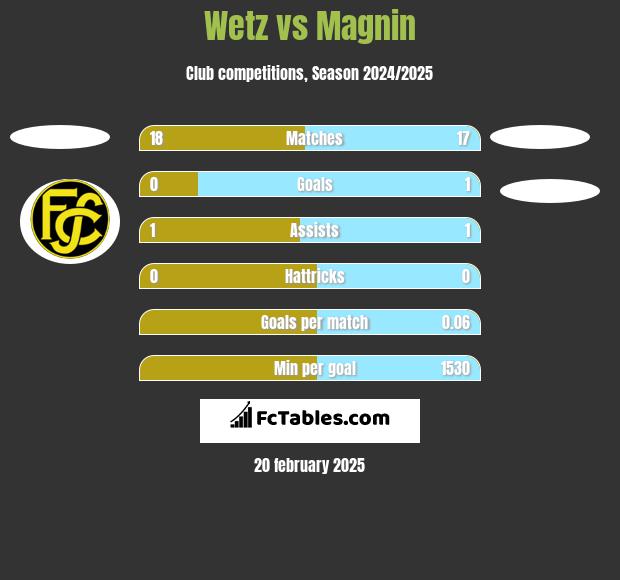 Wetz vs Magnin h2h player stats