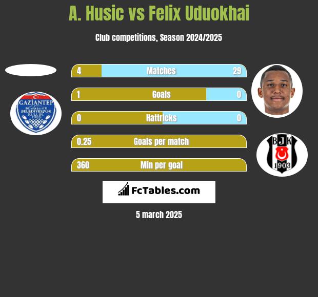 A. Husic vs Felix Uduokhai h2h player stats