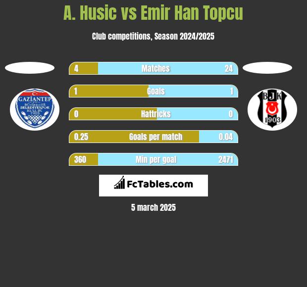 A. Husic vs Emir Han Topcu h2h player stats