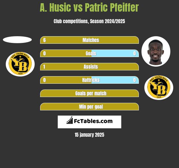 A. Husic vs Patric Pfeiffer h2h player stats