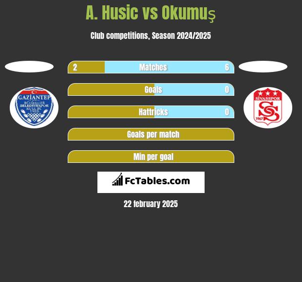 A. Husic vs Okumuş h2h player stats