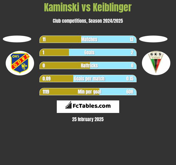 Kaminski vs Keiblinger h2h player stats