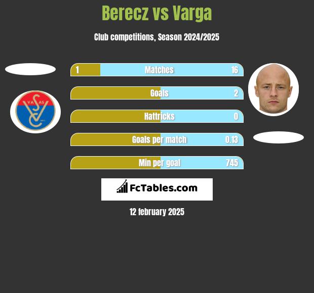 Berecz vs Varga h2h player stats