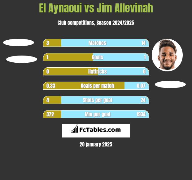 El Aynaoui vs Jim Allevinah h2h player stats