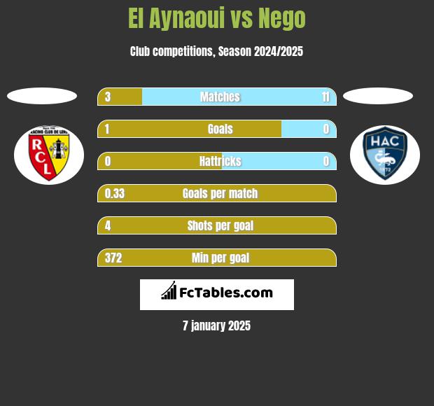 El Aynaoui vs Nego h2h player stats