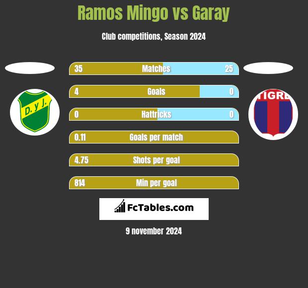 Ramos Mingo vs Garay h2h player stats