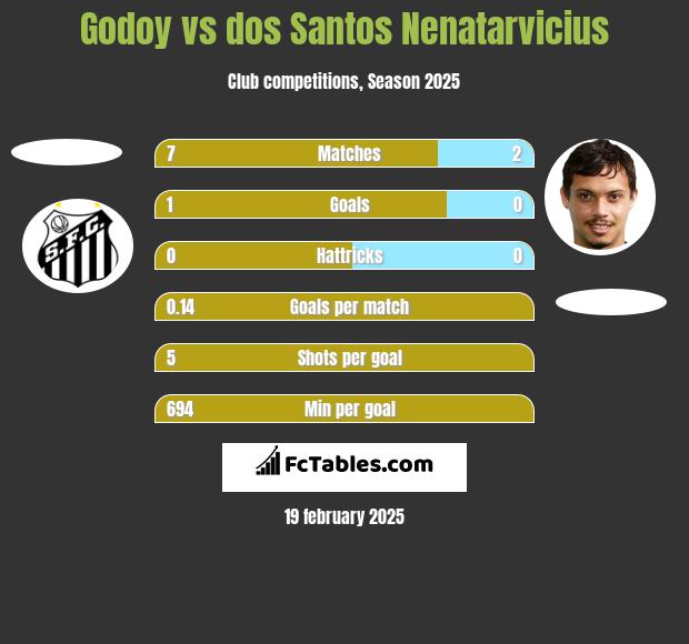 Godoy vs dos Santos Nenatarvicius h2h player stats