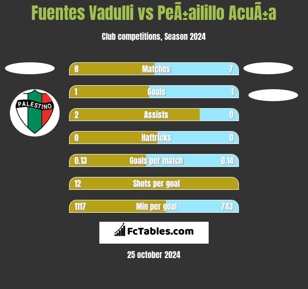 Fuentes Vadulli vs PeÃ±ailillo AcuÃ±a h2h player stats