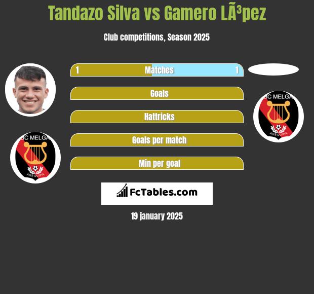 Tandazo Silva vs Gamero LÃ³pez h2h player stats