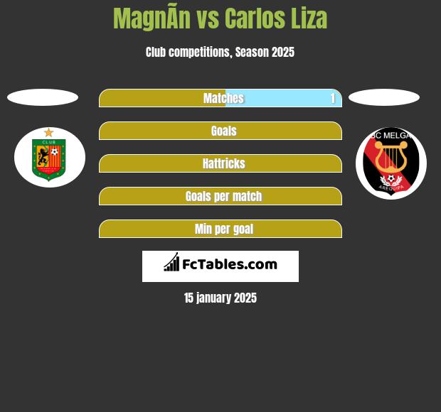 MagnÃ­n vs Carlos Liza h2h player stats