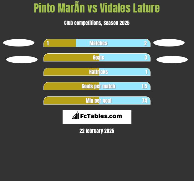 Pinto MarÃ­n vs Vidales Lature h2h player stats