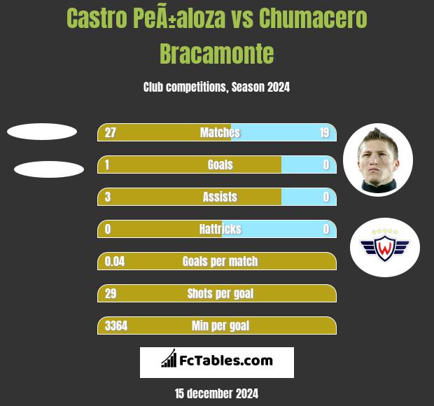 Castro PeÃ±aloza vs Chumacero Bracamonte h2h player stats