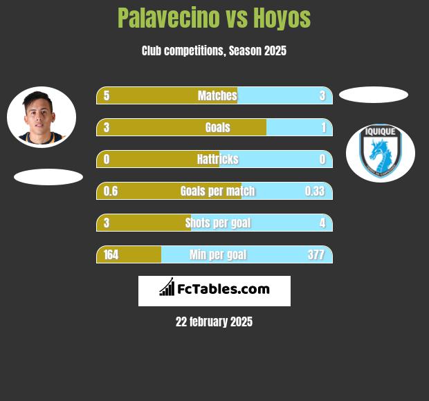 Palavecino vs Hoyos h2h player stats