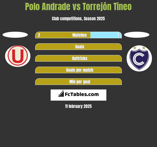 Polo Andrade vs Torrejón Tineo h2h player stats