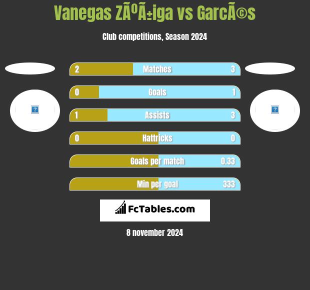 Vanegas ZÃºÃ±iga vs GarcÃ©s h2h player stats