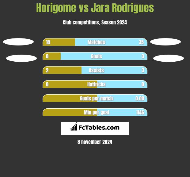 Horigome vs Jara Rodrigues h2h player stats