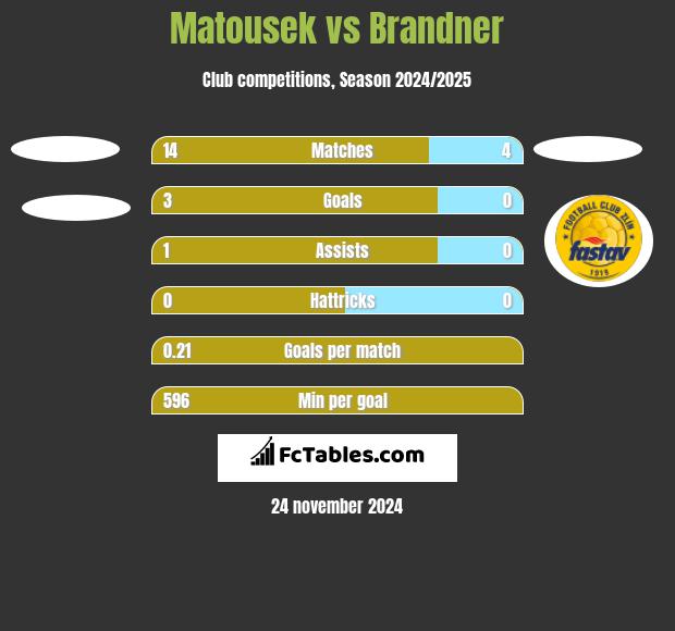 Matousek vs Brandner h2h player stats