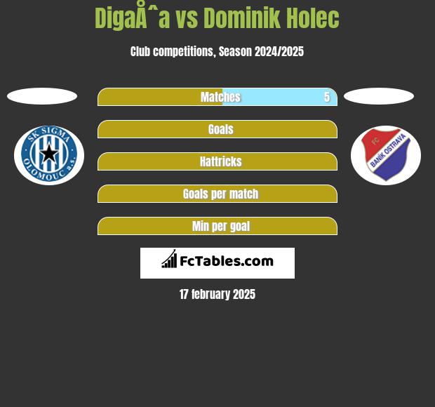 DigaÅˆa vs Dominik Holec h2h player stats