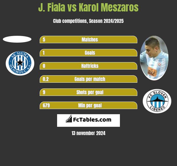 J. Fiala vs Karol Meszaros h2h player stats