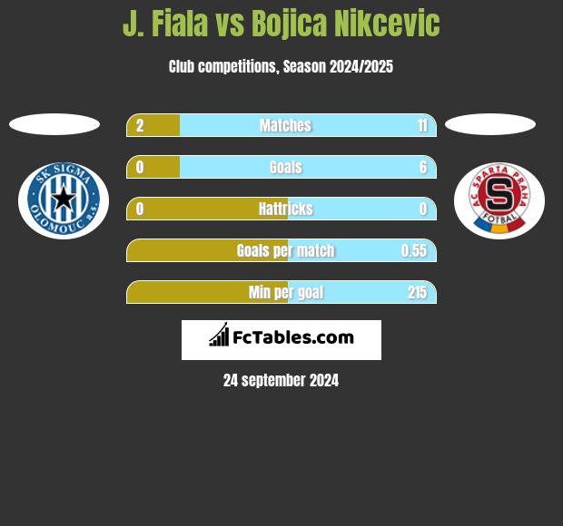 J. Fiala vs Bojica Nikcevic h2h player stats