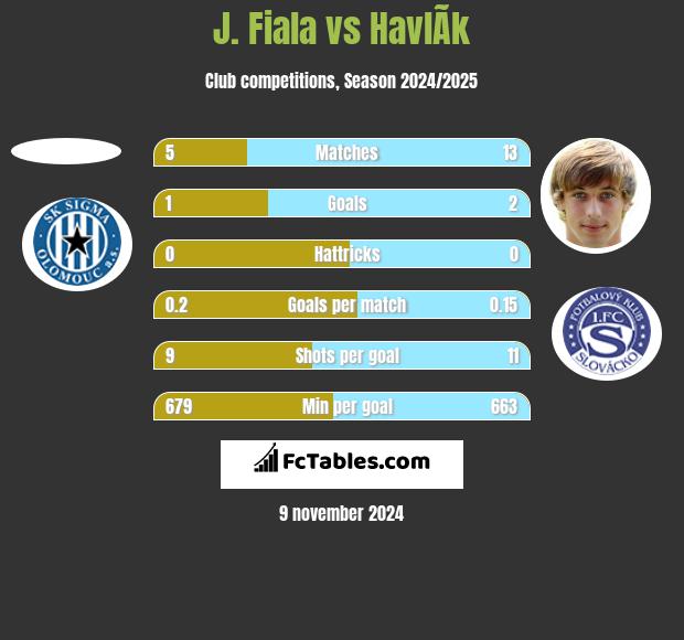 J. Fiala vs HavlÃ­k h2h player stats