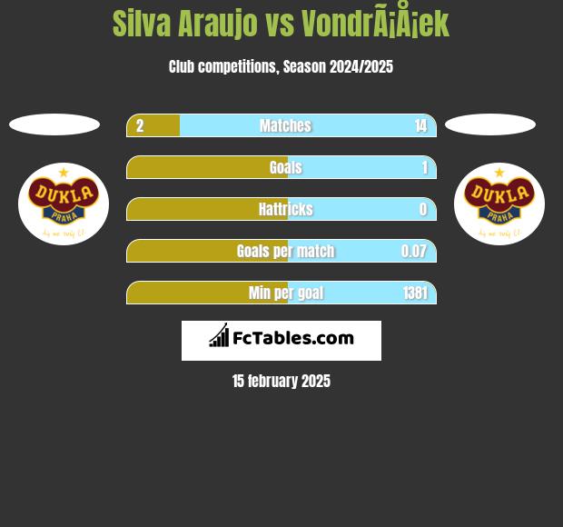 Silva Araujo vs VondrÃ¡Å¡ek h2h player stats