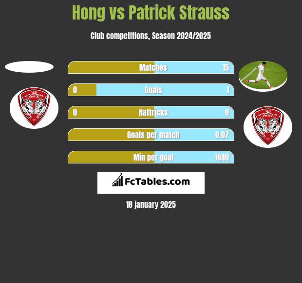 Hong vs Patrick Strauss h2h player stats