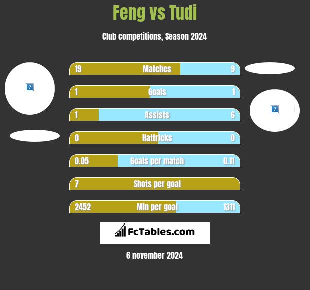 Feng vs Tudi h2h player stats