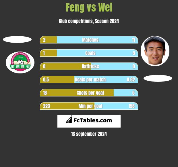 Feng vs Wei h2h player stats