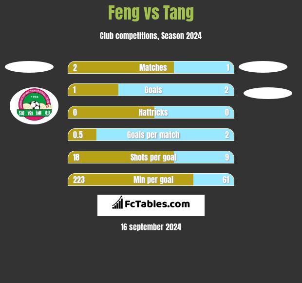 Feng vs Tang h2h player stats