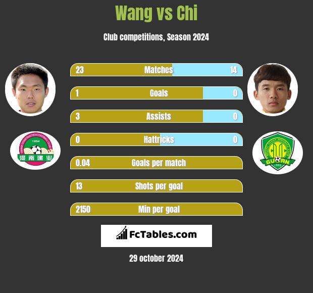 Wang vs Chi h2h player stats