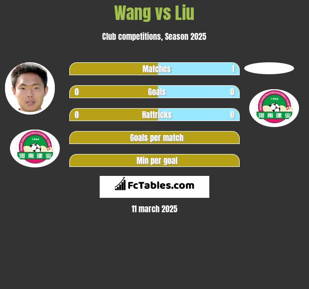 Wang vs Liu h2h player stats