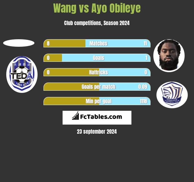 Wang vs Ayo Obileye h2h player stats