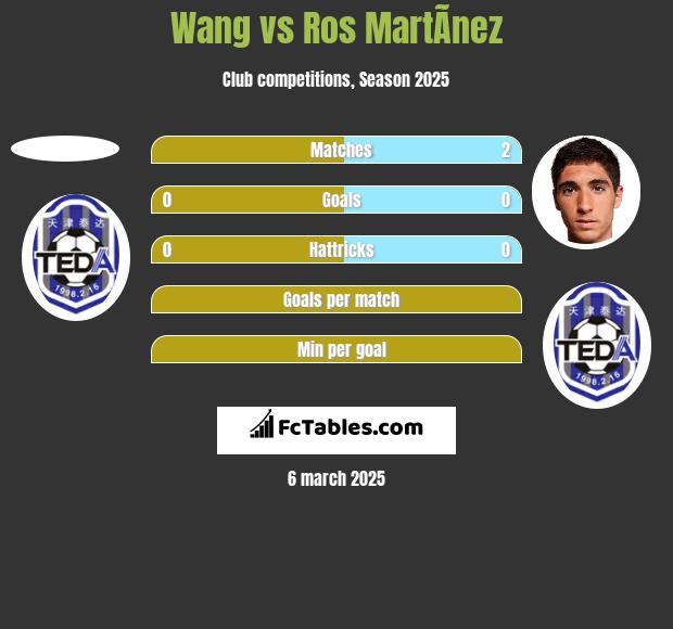 Wang vs Ros MartÃ­nez h2h player stats