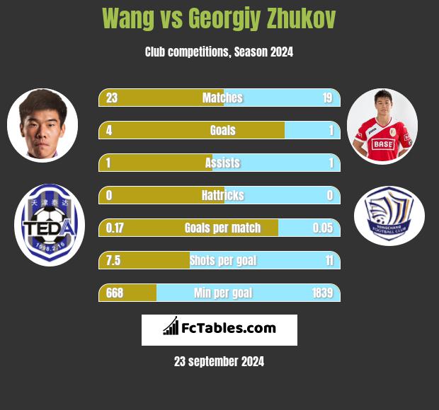 Wang vs Georgiy Zhukov h2h player stats