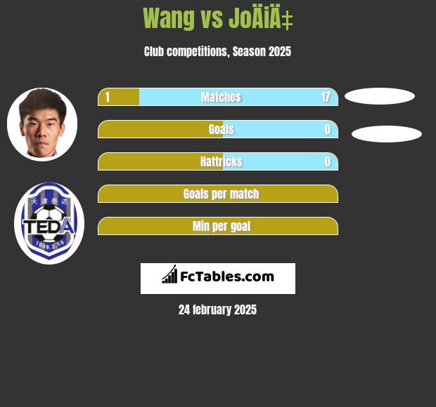 Wang vs JoÄiÄ‡ h2h player stats